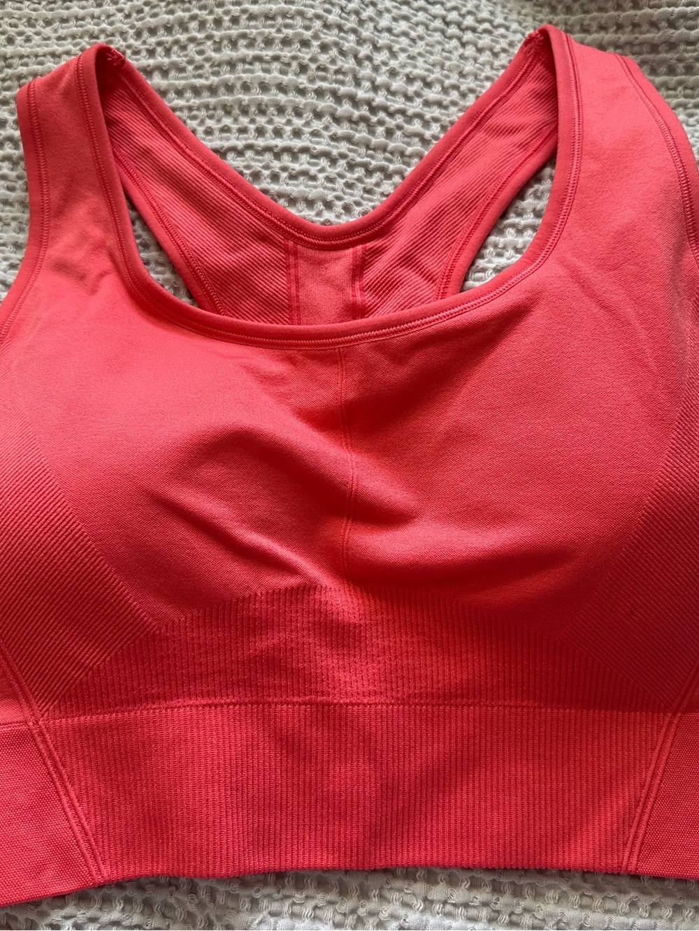 all in motion Coral-Pink Seamless Racerback Sports Bra